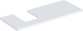 Geberit Waschtisch-Platte One in Weiß mit lackierter Oberfläche und Ausschnitt links, B/T/H: 120 x 47 x 3 cm - Bild 1