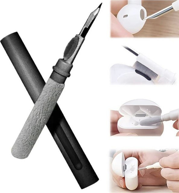 BESY Reinigungsset für Bluetooth-Kopfhörer und Airpods in Weiß mit Reinigungsstift und Bürste für Samsung, Xiaomi und Huawei - Bild 1