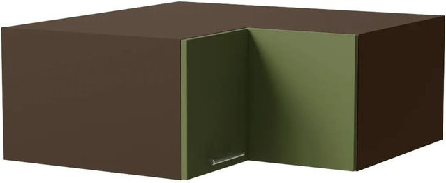 Feldmann-Wohnen Eckaufsatzschrank Brerra Lava Farngrün Matt B/T/H: 90 x 36 x 90 cm - Bild 1