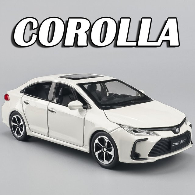 MAKEDA Corolla Metalldruckguss-Spielzeugauto, 1:32, mit Licht und Sound - Bild 1