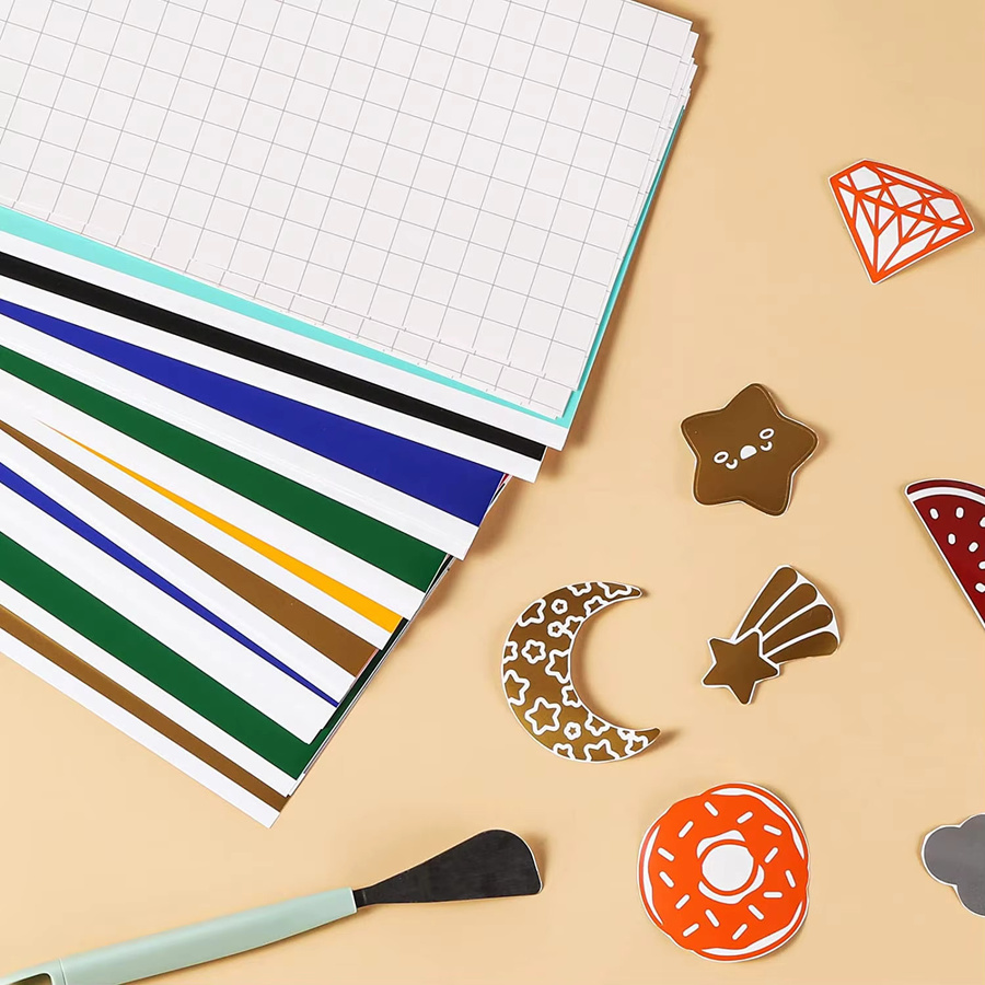 Cricut Smart Permanent Vinyl für Cricut Joy, selbstklebendes Vinyl für Bastelschneider und Dekoaufkleber, Multicolor, Breite: 14 cm, Länge: 30,5 cm - Bild 2