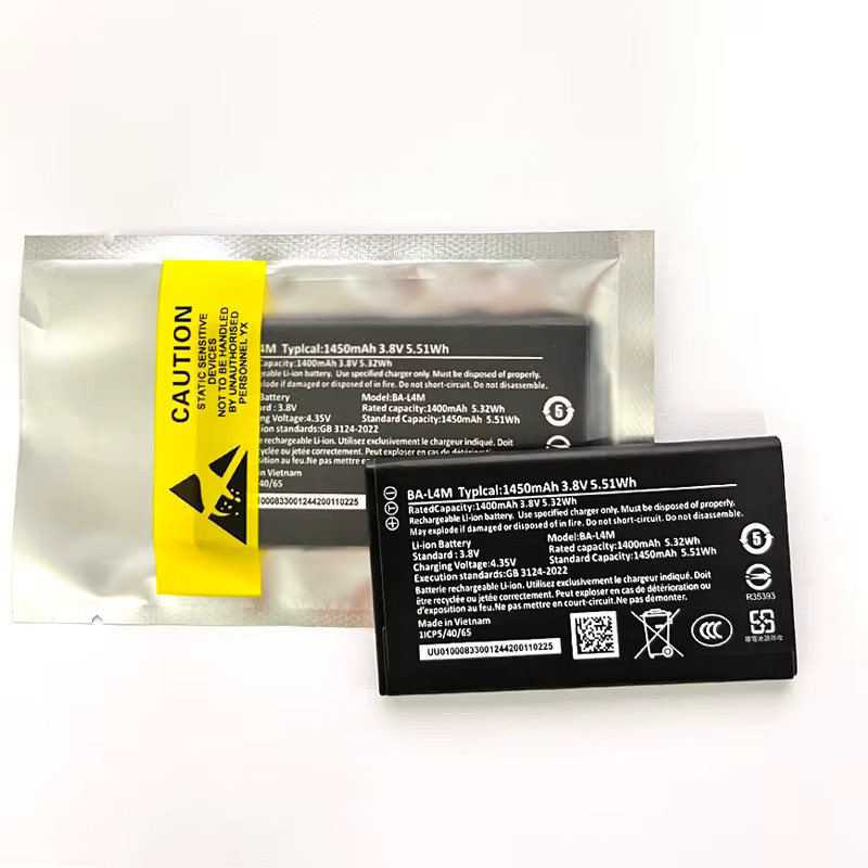 BA L4M Ersatz-Li-Ionen-Akku 3,8 V 1450 mAh für Nokia 3210 4G, NK 220 4G und 235 4G in Schwarz - Bild 2