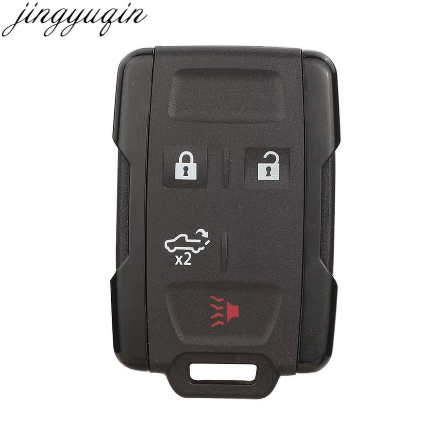 Jingyuqin Fernbedienung Autoschlüssel Etui Shell M3N 32337200 für Chevrolet Suburban Tahoe Silverado Canyon und GMC Pickup, 3+1/4+1 Tasten, Schwarz - Bild 2
