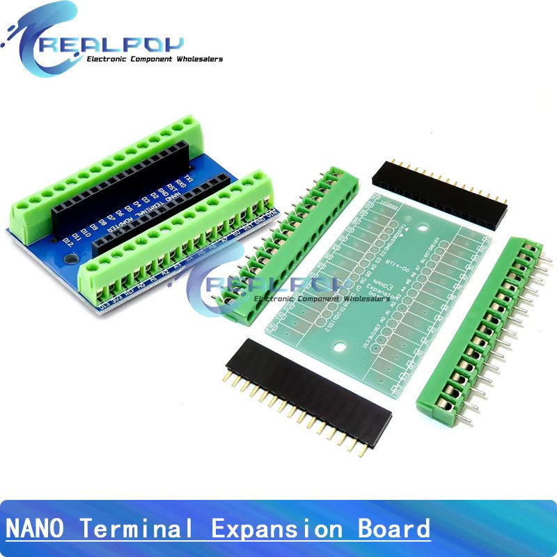 REALPOY NANO V3.0 Controller Terminal Adapter Erweiterungsplatine NANO IO Shield für Arduino AVR ATMEGA328P Nano 3.0 - Bild 2