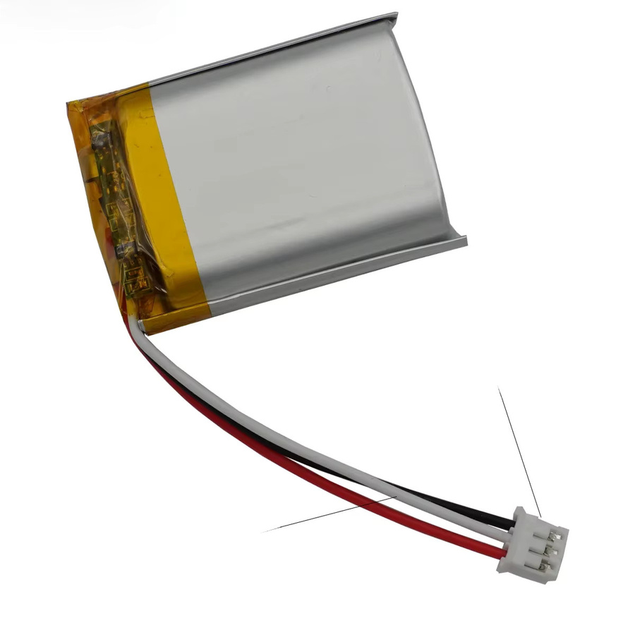 XINJ Li-Polymer Batterie 3,7 V 1200 mAh 4,44 Wh mit JST 3Pin 2,0mm Stecker und Thermistor, Silber - Bild 1