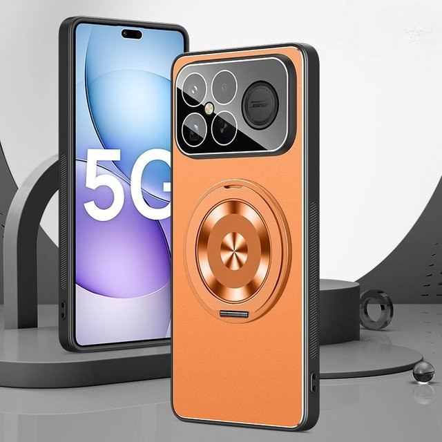 AG Slim Holder Case aus mattiertem Aluminium für Xiaomi Poco F8 Ultra und F7 Pro in Grau mit stoßfester Schutzhülle und Kamera-Vollschutz - Bild 1