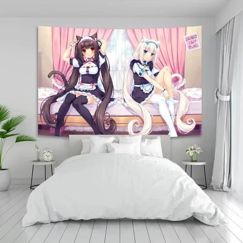 VIKAMA Anime-Cartoon Wandteppich in Multicolour als dekorativer Schlafzimmer-Bettvorhang und Hintergrund für dein Wohnheim - Bild 1