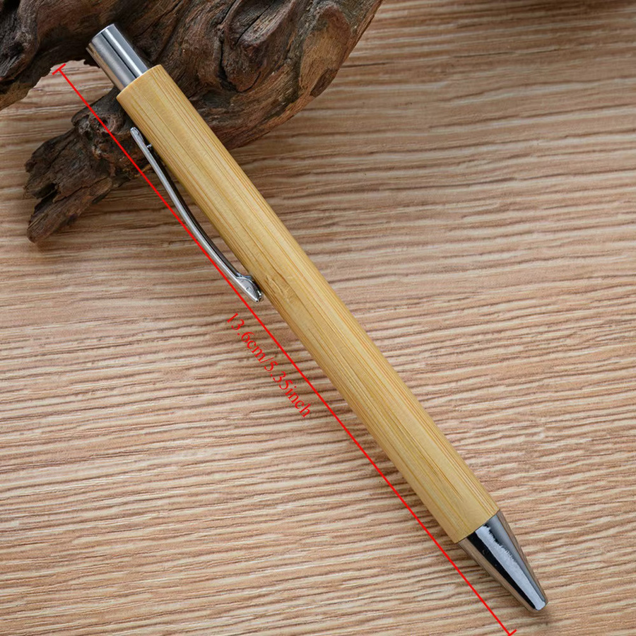 TWBEB Kugelschreiber aus Bambusholz mit 1,0 mm Spitze in Beige - Bild 2