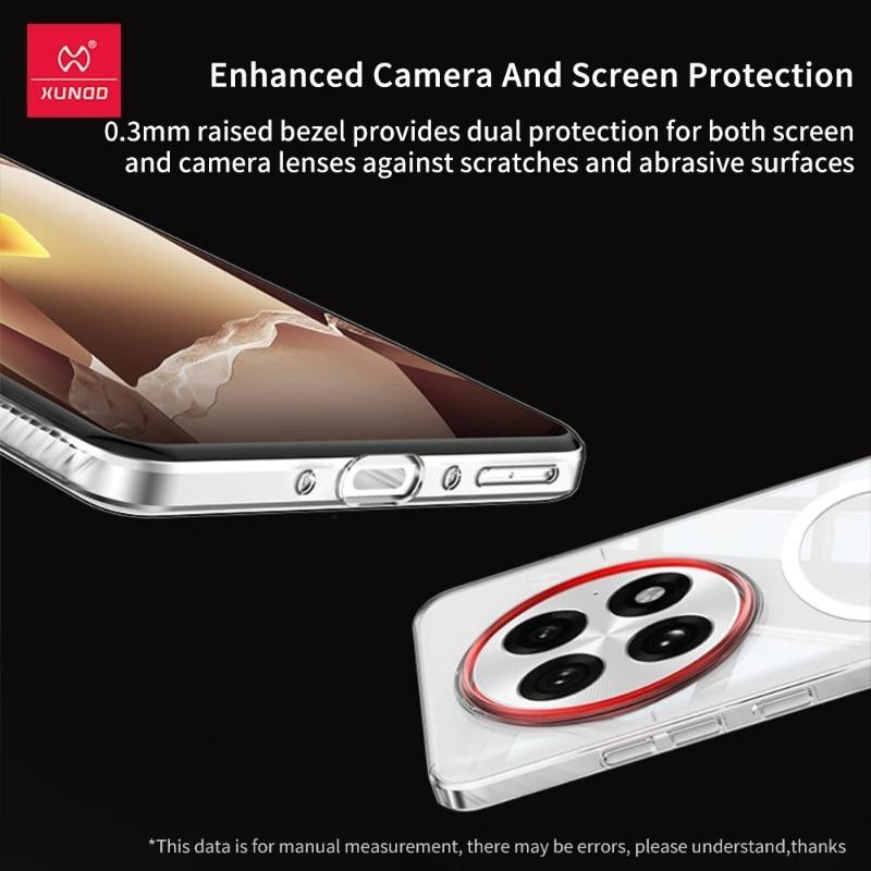 XUNDD Magnetische Schutzhülle für OnePlus 13, Ultra-dünnes Transparentes PC Cover, Stoßfestes Case in Schwarz - Bild 3