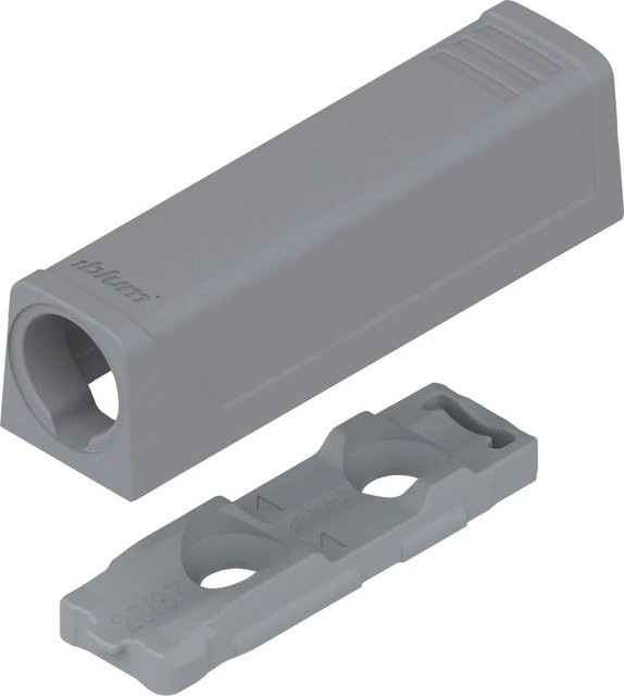 Blum Adapterplatte Tip On 956.1201 Gerade Kurzversion in Platingrau - Bild 1