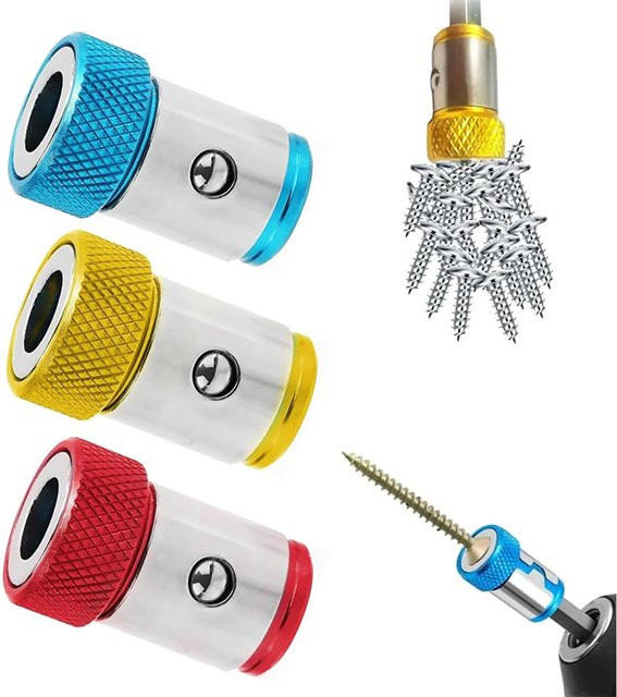 Magnetischer Bit-Halter aus Metall in Silber für elektrische Schraubendreher - Bild 1