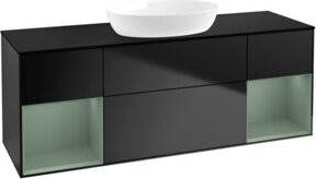V&B Waschtischunterschrank Finion in Blau lackiert, Breite: 160 cm, Tiefe: 50,1 cm, Höhe: 50,1 cm - Bild 1