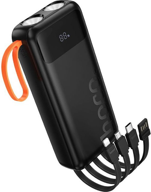 HOCO J151A Externe Batterie mit 20000mAh und 10W in Schwarz mit Lightning, Micro-USB, USB-A und USB-C Anschlüssen - Bild 1
