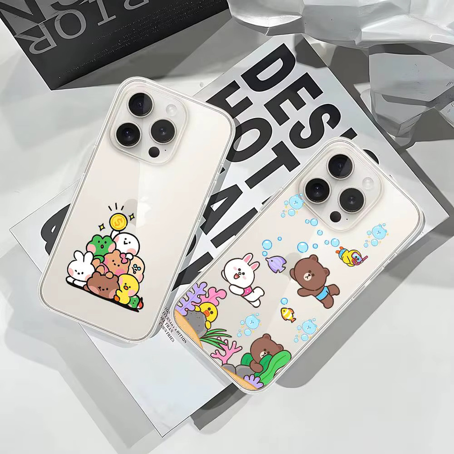 L-Line F-Friends P-Pelis-cula Stoßfeste Handyhülle für iPhone 17 16 15 14 13 12 11 Pro Max Plus Transparent - Bild 2
