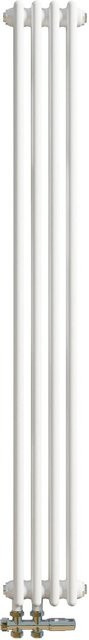 Duschparadies Traditioneller Heizkörper in Gusseisen-Optik mit 2 Säulen, Weiß, H: 150 cm, B: 20 cm, Leistung: 565 W - Bild 1