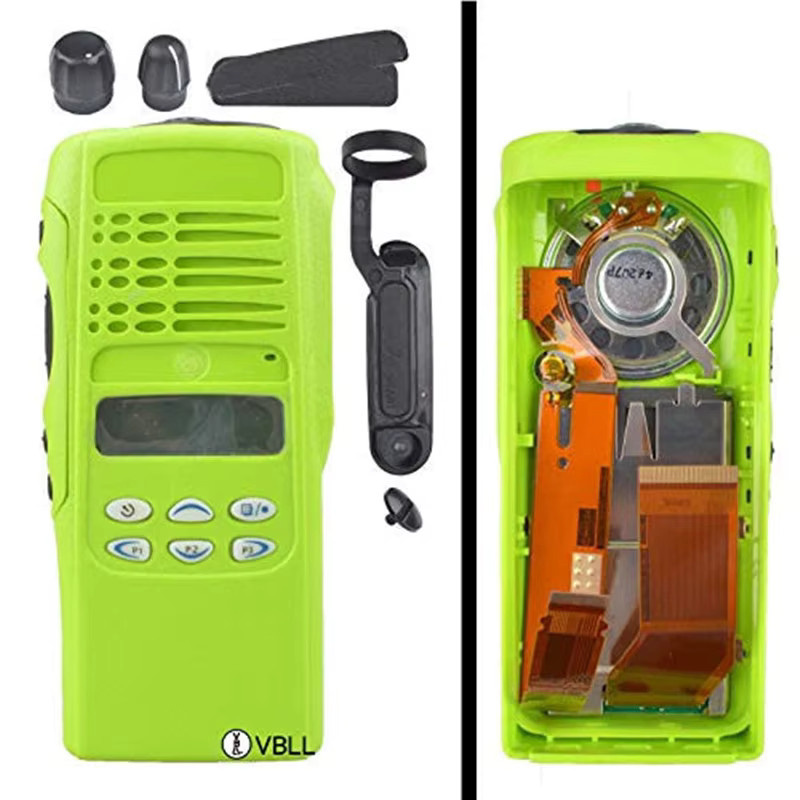 VBLL Walkie-Talkie Ersatz-Reparatur-Frontgehäuse-Set mit OEM-Lautsprecher und LCD für HT1250 GP380, Grün - Bild 3