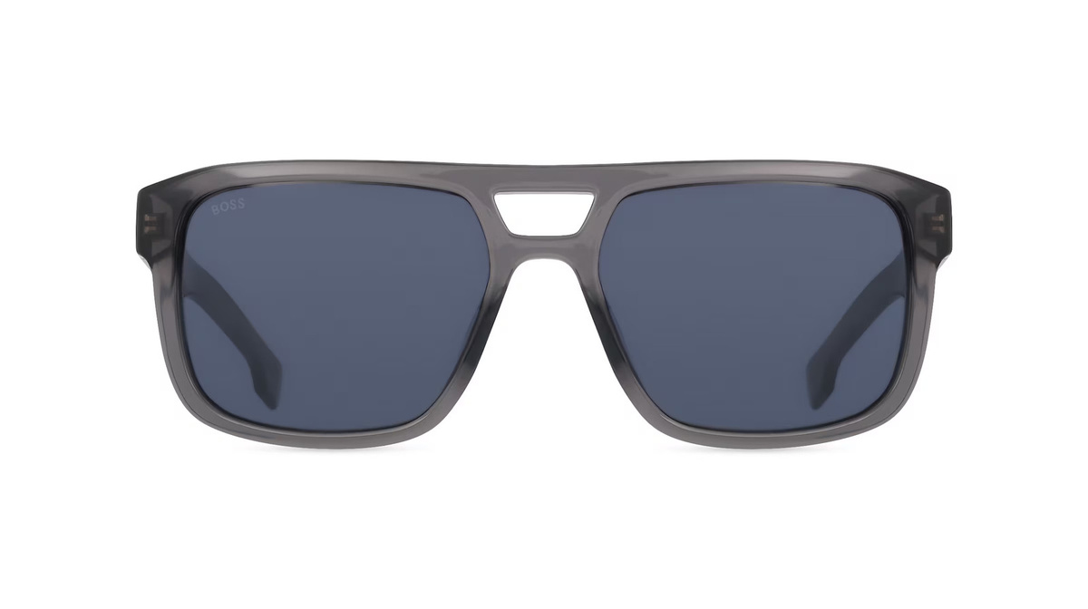 Hugo Boss 1648/S Sonnenbrille Vollrand, Quadratisch, Kunststoff, Herren, grau, blau - Bild 1