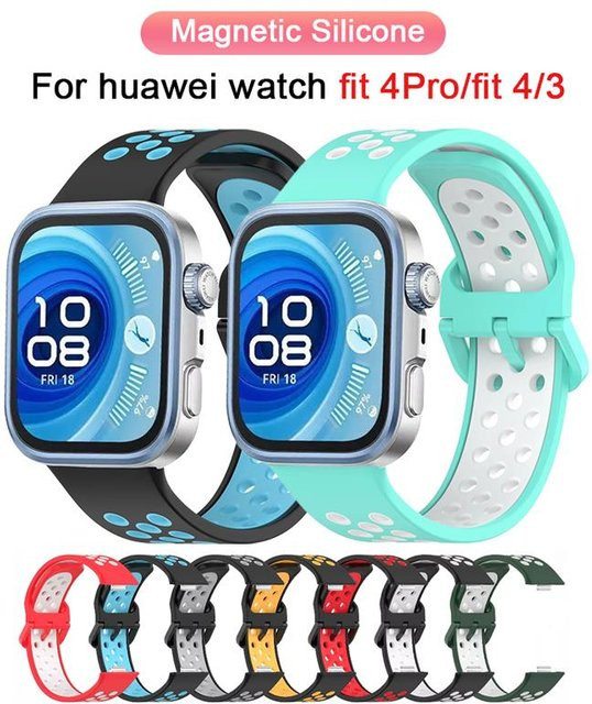 Huawei Uhrenarmband Silikon, Schwarz, Unisex - Bild 1