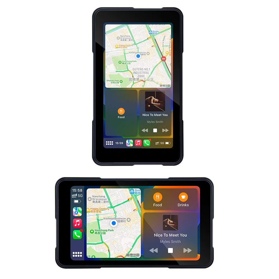 EKIY Wireless CarPlay und Android Auto Motorrad Navigation GPS mit 5,0 Zoll Display in Schwarz - Bild 4