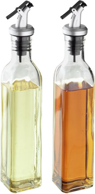 PULSIVA Essig- und Öl-Spender Revue, 2er Pack, transparent, 250 ml, B/H/T: 4,5 x 26 x 4,5 cm - Bild 1