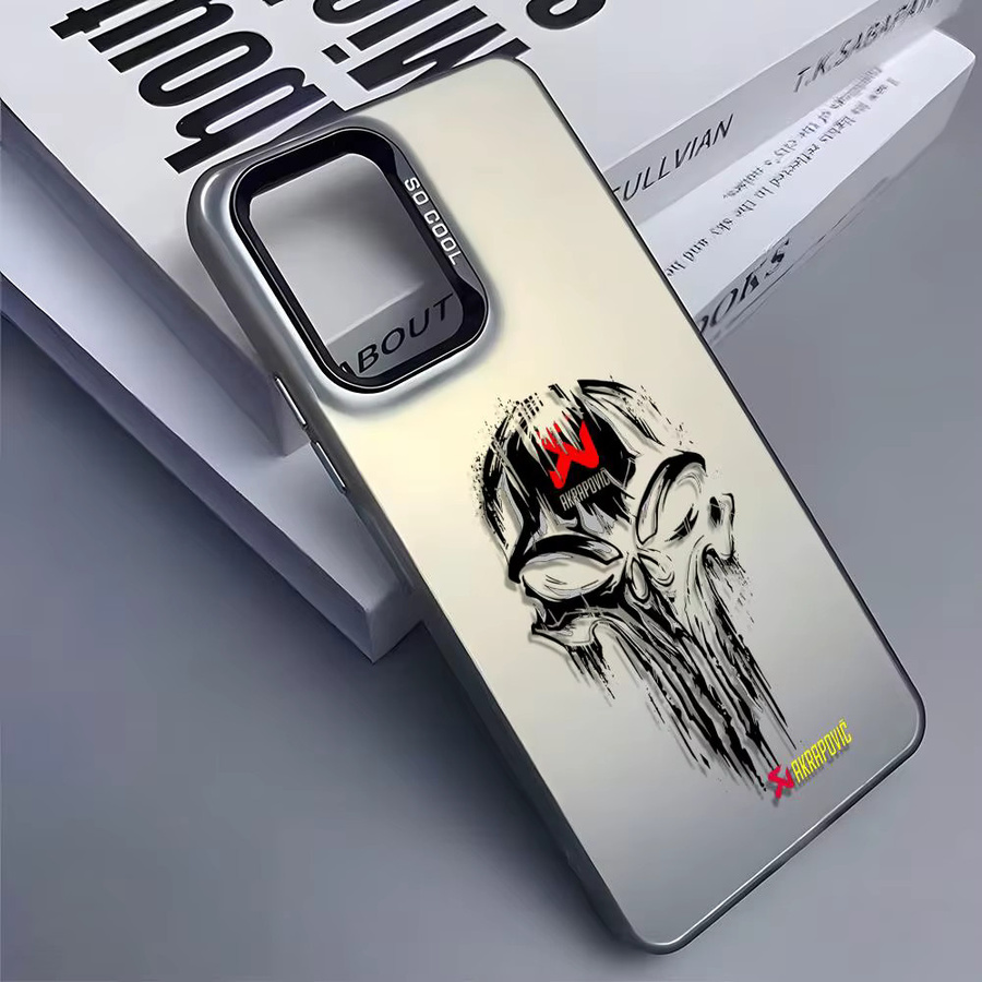 A-Akrapovic Silikon Handyhülle mit Logo für Samsung Galaxy S25 Edge S24 S23 S22 S21 S20 Ultra in Silber - Bild 4