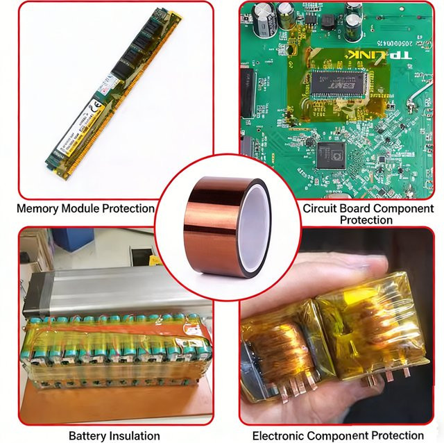 Hitzebeständiges PI-Polyimidband in Braun als Lötmaskenschutz für Leiterplatten und Batterieverpackungen - Bild 1