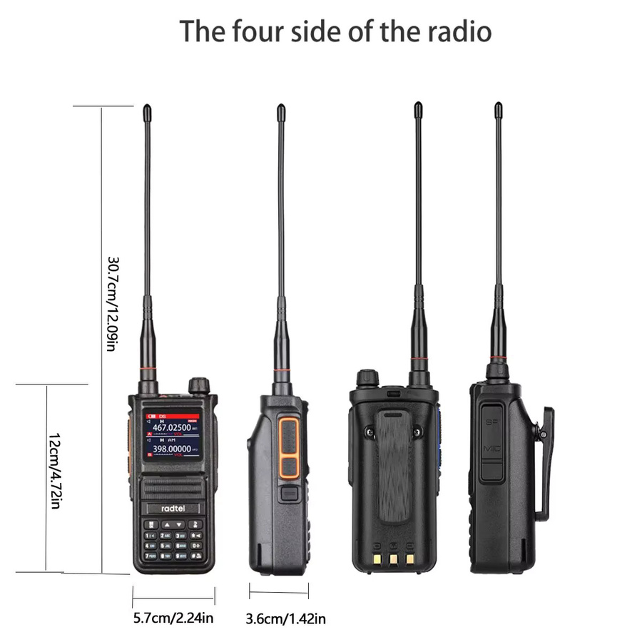 Radtel RT-470X Zweiwegradio Schwarz mit USB-C Anschluss für Amateurfunk, Luftfahrt, Marine und NOAA - Bild 2