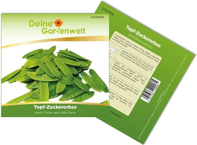 Deine Gartenwelt Zuckererbse Norli Samen für Kübel und Gemüsebeete - Bild 1
