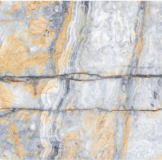 United Tile Bodenfliese Princess Blue aus Feinsteinzeug in Blau und Multicolour, Steinoptik, poliert, B/B: 60 x 60 cm - Bild 1