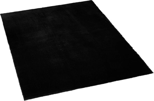 Teppich Buggy aus Fellimitat in Schwarz, B/L: 80 x 140 cm - Bild 1
