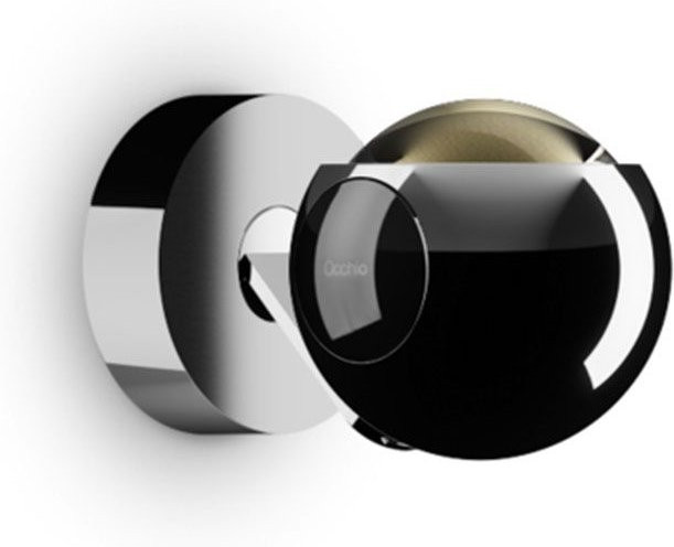 Occhio io 3d pico up C LED-Wand- und Deckenleuchte in Chrom mit schwarz glänzenden Pads und warmweißem Licht (3000K) - Bild 1