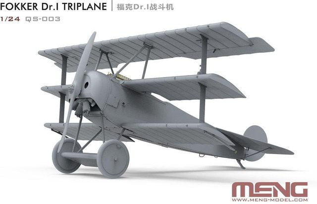 MENG Models Fokker Dr.I Triplane, Modellfahrzeug, 1:24, Grau - Bild 1