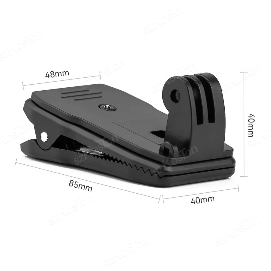 DJI Rucksackgurt-Clip mit 360-Grad-Rotation als Hutgurt-Klemmhalterung für Osmo Pocket 3, 4 und 4 Pro Action-Kameras in Schwarz - Bild 2