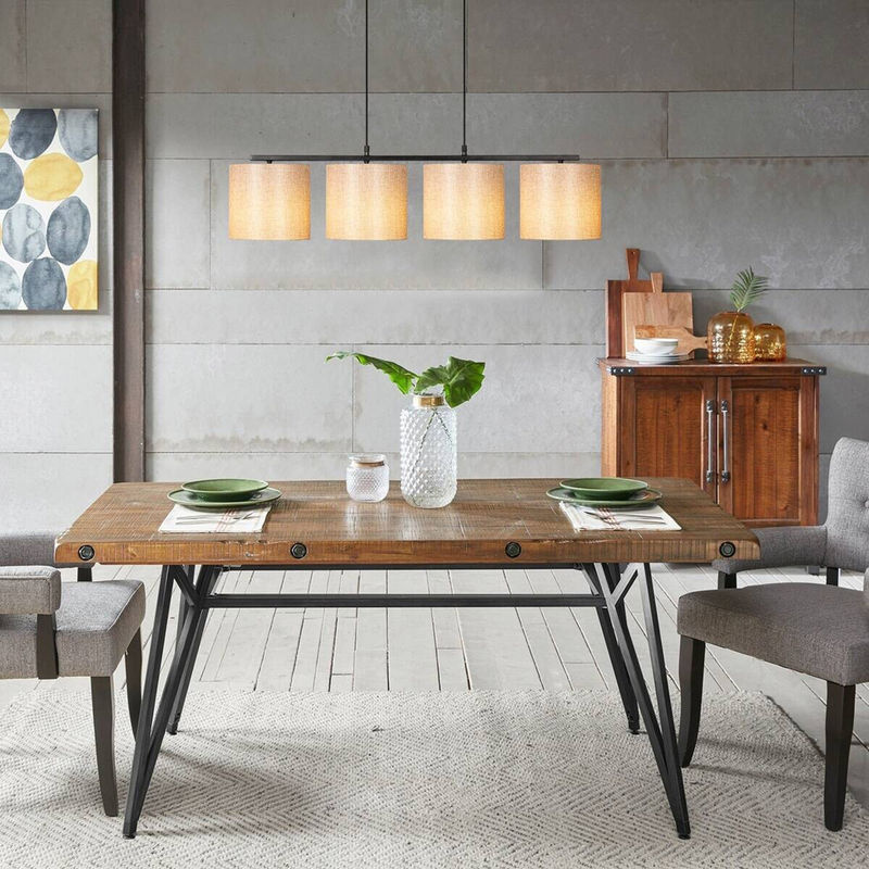 Opviq Pendelleuchte Valiz-4706 in Creme und Schwarz mit 4 E27 Fassungen, B/H/T: 110 x 120 x 25 cm - Bild 3