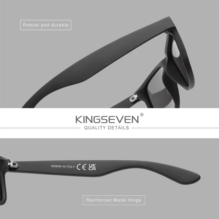 KINGSEVEN Sonnenbrille, Vollrand, Square, Kunststoff, Unisex, polarisiert - Bild 3