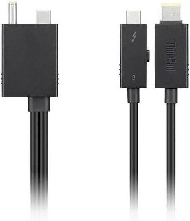Lenovo Thunderbolt 4 Workstation Dock Split Kabel für ThinkPad Dockingstations in Schwarz - Bild 1