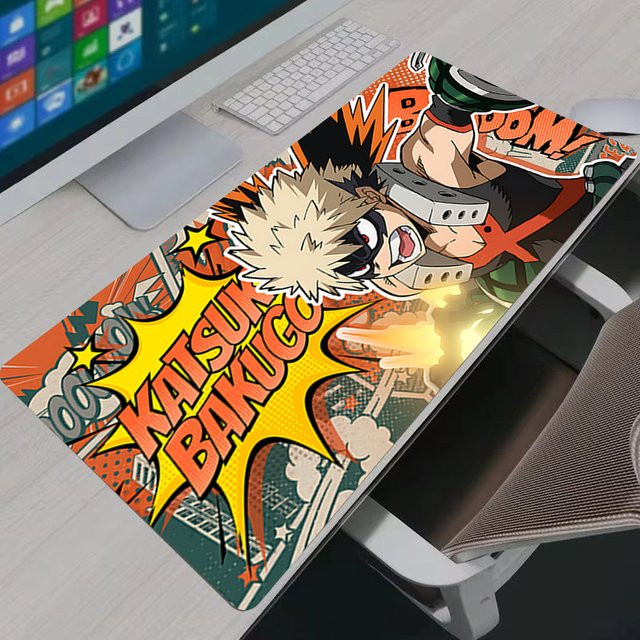 Bandai My Hero Academia Bakugou Katsuki Mauspad XXL Rutschfestes Schreibtischpad Multicolour - Bild 1