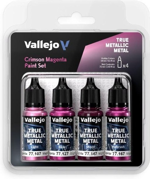 Vallejo TMM Crimson Magenta Farb-Set, Nachfüllpack, 4 x 18ml - Bild 1