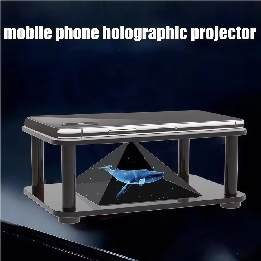 VBESTLIFE 3D Holographic Projektor in Schwarz für dein Handy - Bild 2