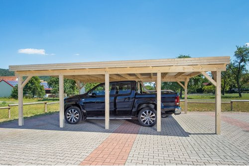 Mr. GARDENER Doppelcarport Modern 2 aus Fichte in Braun und Beige, B/T: 600 x 760 cm - Bild 1