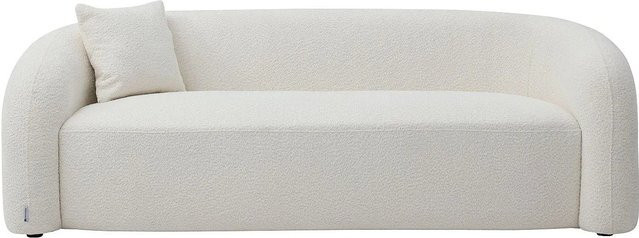 Maison Céphy Sofa in Weiß mit Bouclé-Stoff und Armlehnen, Breite: 220 cm - Bild 1
