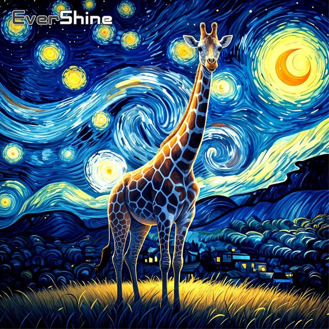 EverShine Diamant Mosaik Giraffe Bild als Strass Malerei für Kinder - Bild 1