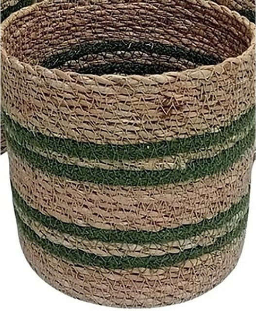 Boltze Dekokorb Giada XXL handgewebt aus Jute und Seegras, mehrfarbig, Durchmesser: 28 cm - Bild 1