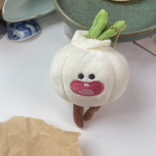 PRELEXT Schlüsselanhänger Knoblauch, Plüschtier, Unisex - Bild 1