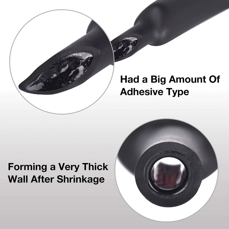 Doppelwandiger Schrumpfschlauch mit Klebstoff in Schwarz, wasserdicht, Schrumpfverhältnis 3:1, Durchmesser von 1,6 mm bis 64 mm - Bild 2