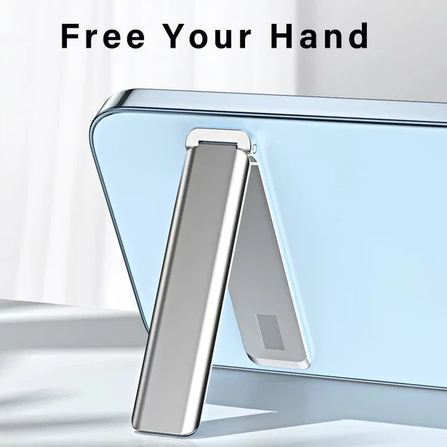 WSSHE Magnetischer Handyhalter aus Metall, faltbarer und verstellbarer Smartphone-Ständer für den Schreibtisch, Schwarz - Bild 1