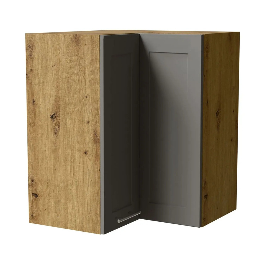 Feldmann-Wohnen Eckhängeschrank Oslo W12 in Eiche Artisan und Dust Grey Matt, B/T/H: 60 x 60 x 72 cm - Bild 2