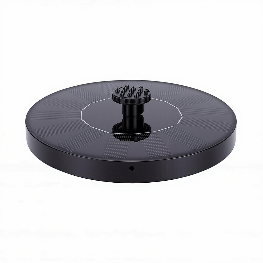 Fishine Solarbrunnen mit 6 Düsen für Garten, Teich und Pool, Solarbetriebene Vogeltränke für Außen, Durchmesser: 16,0 cm - Bild 2