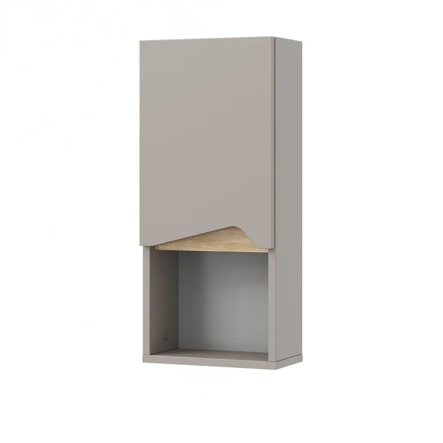 Vicco Badschrank Marelle Hängeschrank in Greige Eiche mit Tür und offenem Fach, B/T/H: 30 x 30 x 67 cm - Bild 3