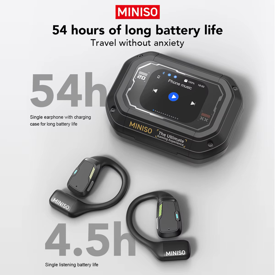 MINISO M98 OWS Sport Bluetooth Kopfhörer mit AI Translator und App-Übersetzung, Gaming Headset IPX5, in Black oder Beige - Bild 6